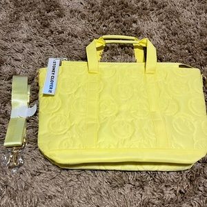Stoney Clover Lane mini tote be happy (smiley)